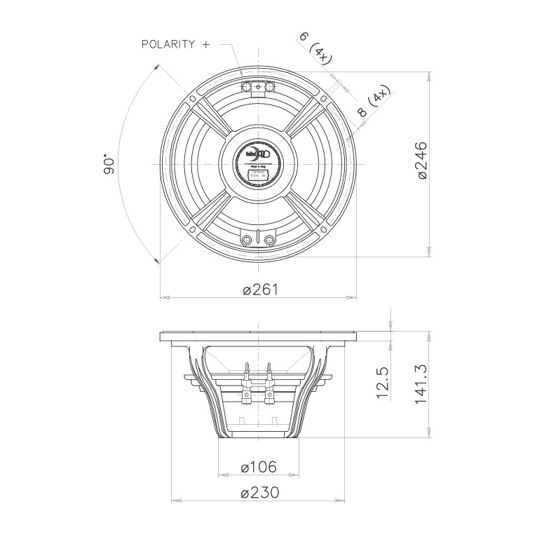 Faital Pro 10FH520 - 10 inch 600W 8 Ohm Loudspeaker