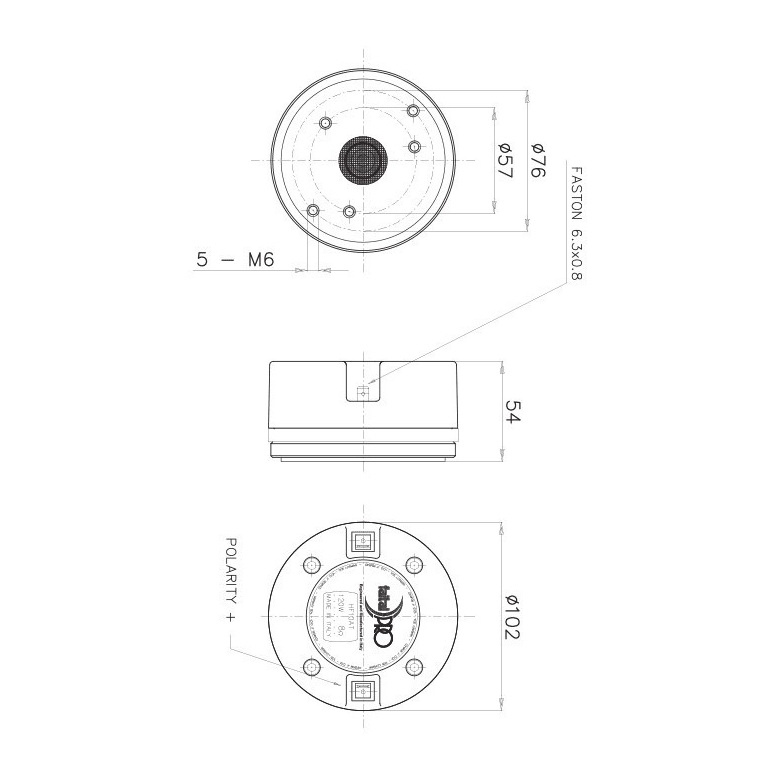 Faital Pro HF10AT 1 inch Compression Driver 60 W 8 Ohm