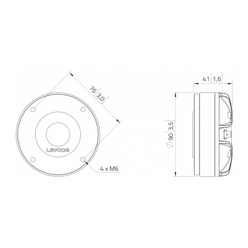 Lavoce DF10.144LK - 1 inch 35W 8 Ohm Compression Driver