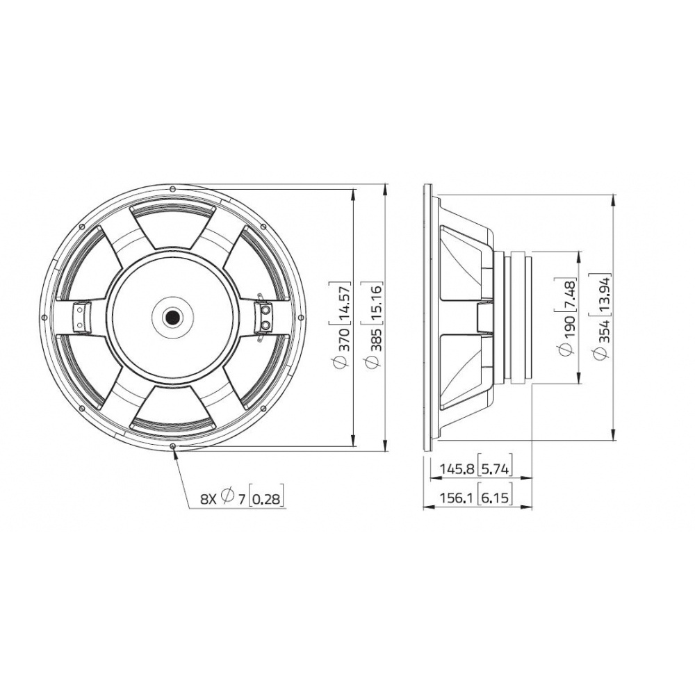 Lavoce WXF15.400 - 15 inch 400W 8 Ohm Loudspeaker