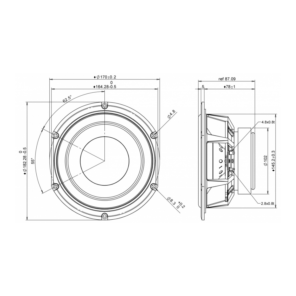 Peerless HDS-P830874 6.5 inch  Woofer