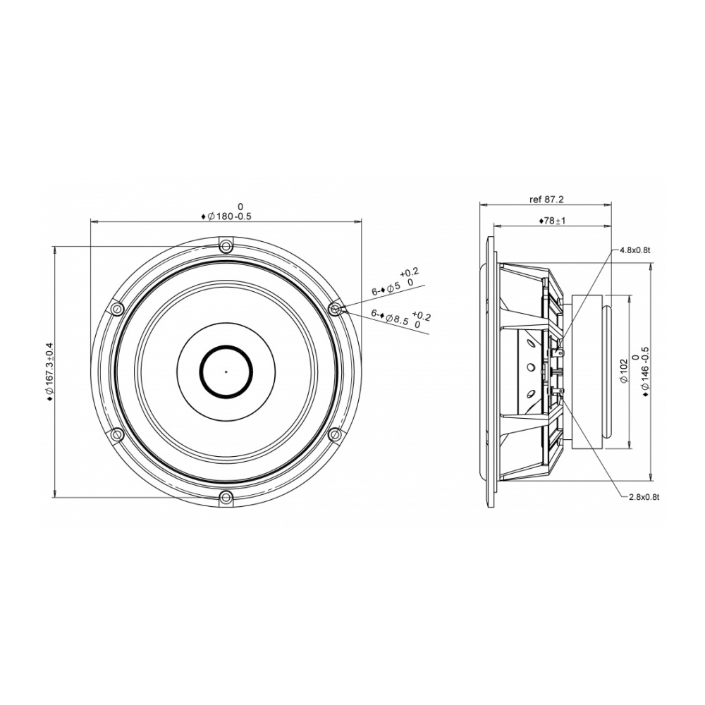 Peerless HDS-P830883 6.5 inch  Woofer