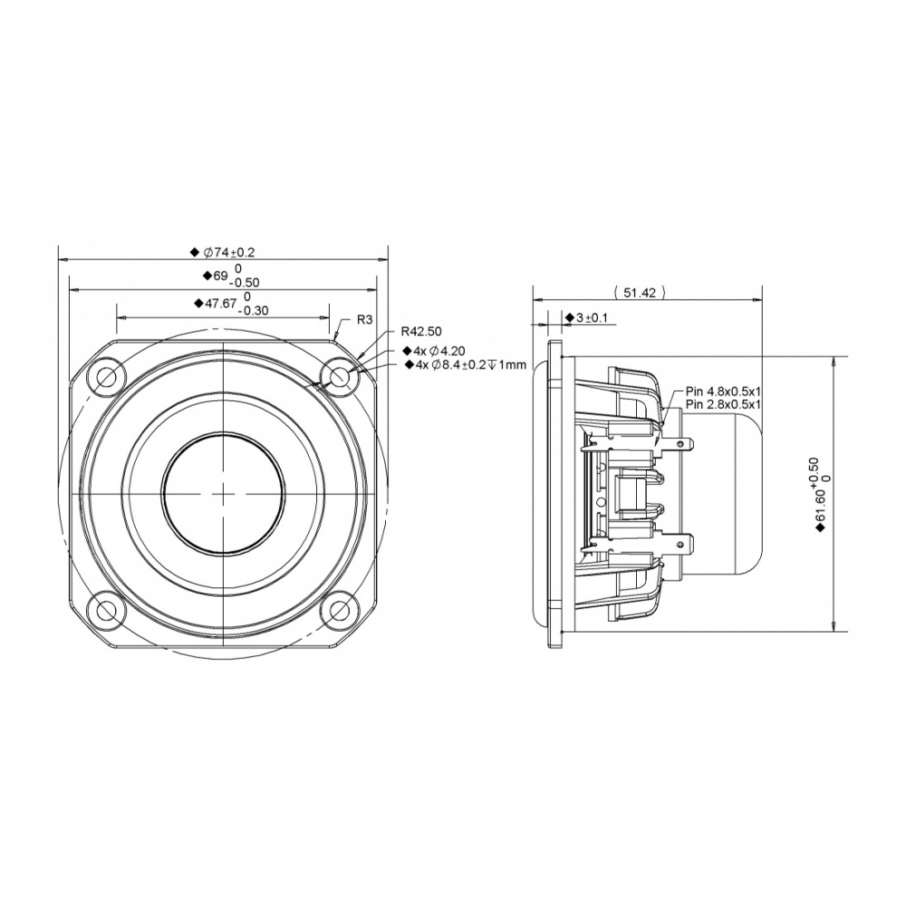 Peerless PLS-P830984 2.5 inch Full Range