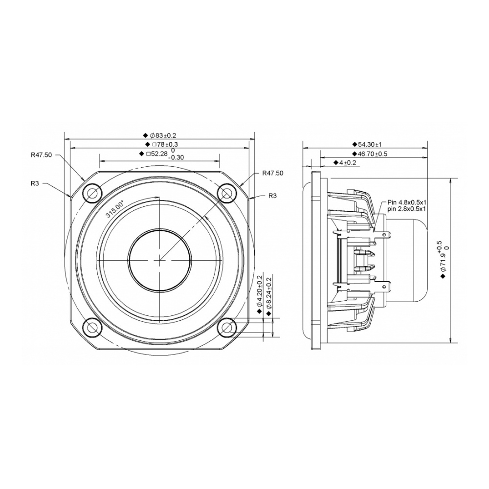 Peerless PLS-P830986 3 inch Full Range